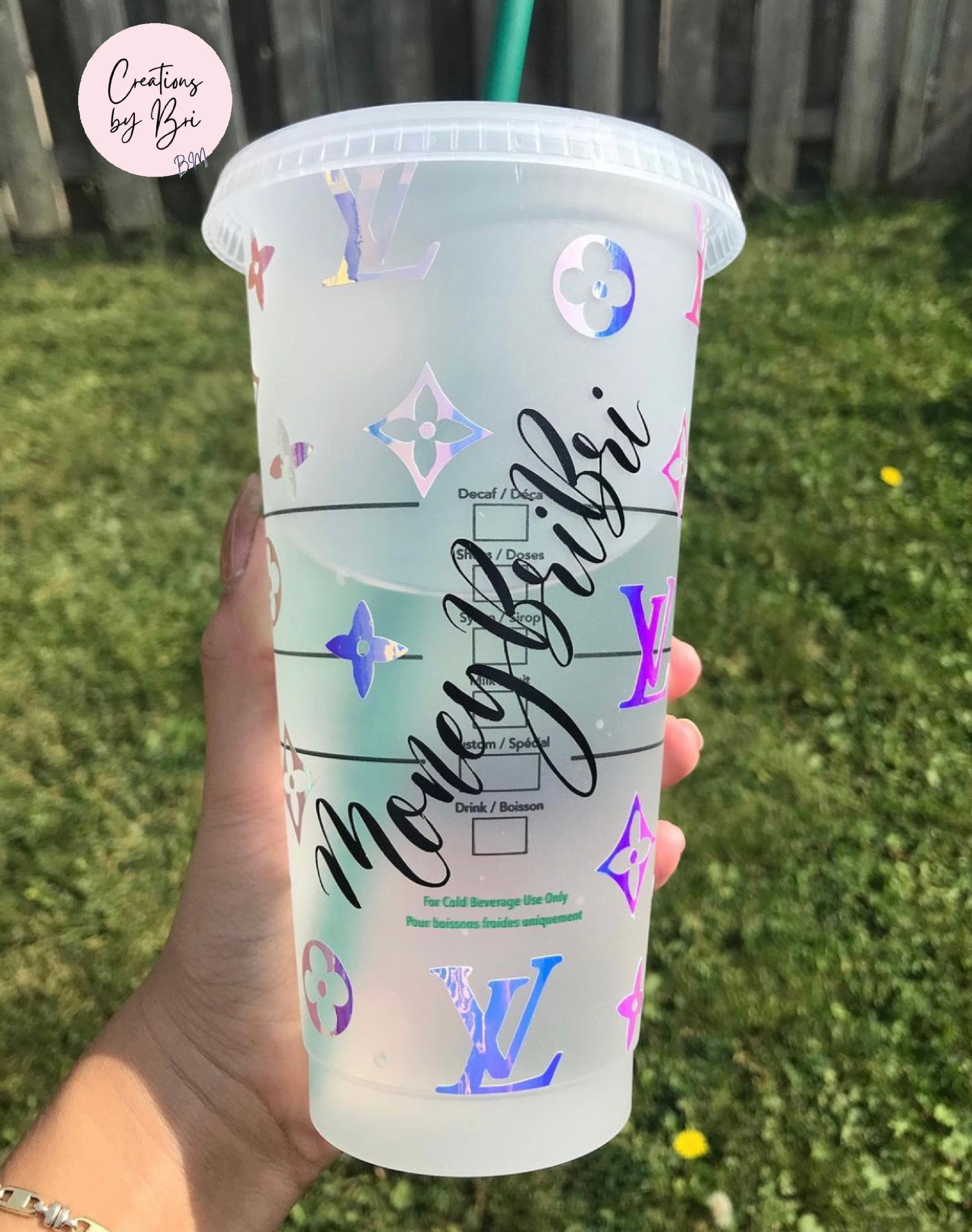 louis vuitton  Custom starbucks cup, Starbucks cups, Personalized